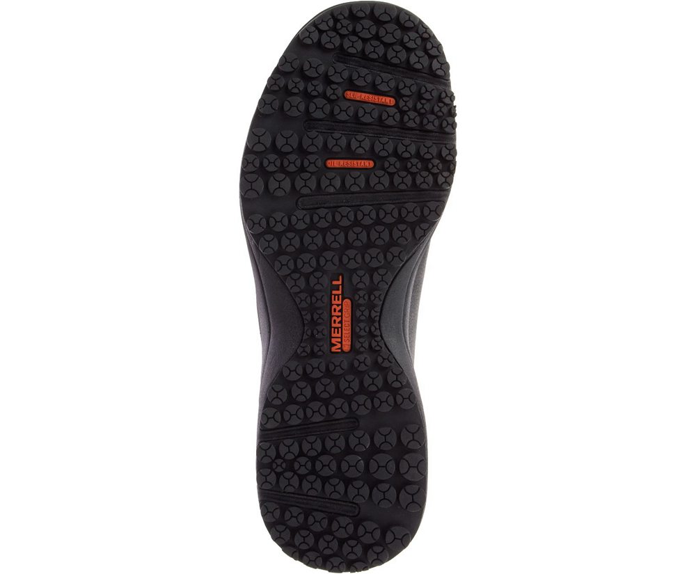 Merrell Slip Ons Black - Sutton Moc Steel Toe - Mens 75LZGDFON